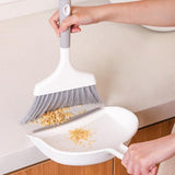 Small Grey Silicone Dustpan Set for Desktop, Household and Office Cleaning, and Easy to Clean V1370-AZ4-11533