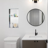 641 x 336 x 101mm Shower Niche Double Shelf Organizer No Tile Needed in White V63-900761