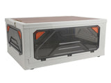 Foldable Stackable Storage Bins Multipurpose Large Capacity Plastic Storage Box with Lids for V1294-YM0901-3117240235411