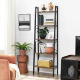 5 Tiers A-shaped Ladder Storage Shelf, Rustic, Brown V178-89596