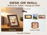 4Pcs Vintage Picture Frame with Retro Wood Grain Flexible Placement Farmhouse Photo Frame for Home V1366-AZ2-W-14975