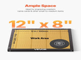 45W CO2 Laser Engraver, 300 x 200 mm, Desktop CO2 Laser Engraver Cutter Machine with Rotary Axis, V952-EYHTJGDKJTMS7FYAW001V3