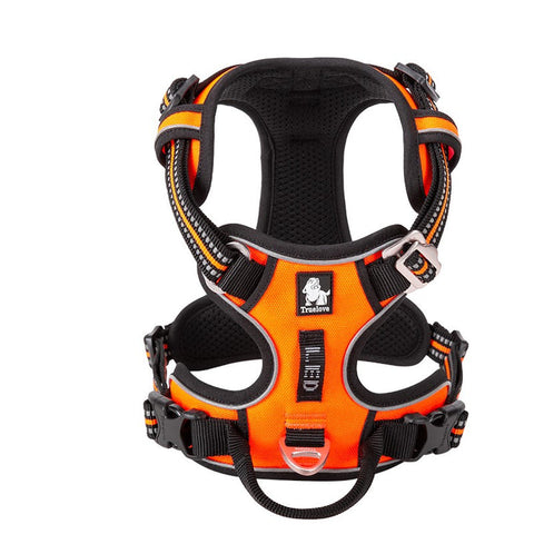 True Love No Pull Explosion Proof Dog Harness - Orange, M ZAP-TLH56512-8