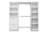 BASEL WALK IN WARDROBE KIT - WHITE - HAMPTON - ROUND BLACK V164-ECW5H06B