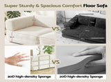 Artiss Convertible Folding Sofa Bed Pull Out Mattress Sleeper Couch Corduroy Beige SBED-E-FLD03-2S-BG-AB