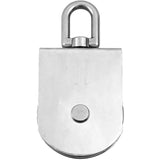 M100 Single Pulley Roller 304 Stainless Steel Heavy Duty Swivel Lifting Rope Block, 1000kg Load V1237-ZY-522-0076
