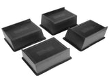 4Pcs Stackable Bed Risers ABS Anti Slip Furniture Risers for Bed Desk Sofa Table Black 4 Inch V1294-YM0901-3114230085311