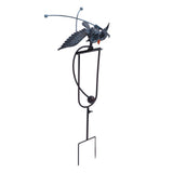 Outdoor Owl Stake Iron Simulated Handmade with Flexible Joints Owl Lawn Decor for Garden V1294-YM0901-3111240134811