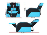 Keezi Kids Recliner Chair PU Leather Gaming Sofa Lounge Couch Children Armchair KID-RECLINER-BLBU