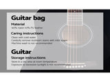 Alpha 41 Inch Acoustic Guitar Wooden Body Steel String Dreadnought Black GUITAR-D-41-BK