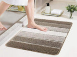 Bathroom Rugs,Ultra Soft Absorbent Bath Mat,Beige Non-Slip TPR Backing Stays in Place, Machine V1107-113-35468-BRN4