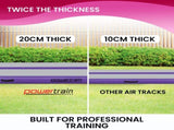 Powertrain Airtrack 20cm Thick 5m x 1m Inflatable Gymnastics Tumbling Mat Air Track - Purple IFM-HL-501-PGY
