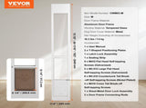Dog Door for Sliding Glass Door, 75 7/8"-80 11/16" Adjustable Height Doggy Door for Sliding Doors, V952-HDMGMLXCKJBLJHZS9V0