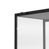 Stacked Glass Display Cabinet Steel 4 Tier 160cm DBOX1003-4-D-BK