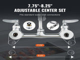 Commercial Faucet with Pre-Rinse Sprayer, 21" Height, 8" Center, 12" Swing Spout, Wall Mount Kitchen V952-BGSYCXSLTBGS9X3ACV0