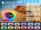 Children's alarm clock, educational day/night alarm clock with 15-color night light, snooze V1188-MS-313-0489