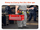 Tool Box 520 mm Portable Metal Tool Box 3 Drawers Tool Organizer Red V952-CTSBXSGJX20IEYVN5V0