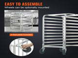 Bun Pan Rack, 10-Tier Commercial Bakery Racks with Brake Wheels, Aluminum Racking Trolley Storage V952-MBPJLZCCHC1058T4RV0