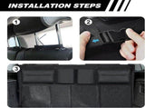 8 Pockets Car Trunk Organizer Black Universal Storage Bag with Adjustable Straps for Rear Seat and V1237-ZY-917-171
