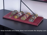Challenge Coin Display Stand 6 Row Military Challenge Holder Solid Violet Wooden Rack Case 42 V1294-YM0901-H49306PU