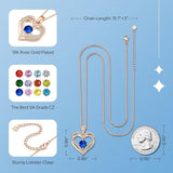 18K Rose Gold Necklaces for Women, 927 Sterling Silver Gifts for Mothers Day, Jewelry for Wife Mom V1164-325772