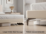 Artiss Queen Bed Frame Upholstered Platform Bed with Tufted Headboard 300kg Support BFRAME-G-ZENITH-Q-BG-ABC