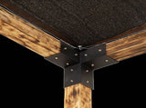 Roof Pergola Gazebo Shed Matte Black Steel Brackets and Black Screen DIY Kits V63-848271