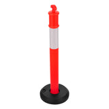 2 Pack Traffic Delineator Posts, 1140 mm Traffic Safety Cones with Fillable Base and Reflective V952-TCDZJTJSZHS4ZA5MR001V0