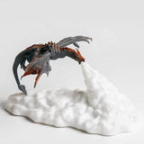 Red Fire Dragon 3D Printed LED Dragon Flame Night Light Unique Decorative Lamp for Desk, Bedroom & V888-ELOSUNG13533