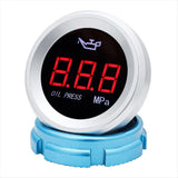 52mm Oil Pressure Gauge with Warning Alarm 1/8 NPT Sensor Oil Pressure Meter for Car Boat V1370-AZ4-07598