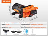 Diaphragm Pump 3GPM 11.36 L/min 4-Chamber Water Pump Pressure Switch V952-12VYYSB4Q30GNDLZ6V9