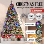 Snowy Crown Pine 2.3m Multicolour Pre-Lit Christmas Tree with 1453 Tips 112_SENCR100