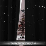 Hollow Star Blackout Kids Curtain, Single Laser-Cut Nursery Window Panel for Bedroom and Playroom, V1189-LC-AMZ-00233