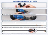 17-52"Closet Rods for Hanging, Stepless Adjustable Metal Closet Rod, 1.3 Inches Heavy Duty V1107-127-23483-GLD3
