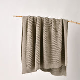 Bianca Sofala Taupe Polyester Chenille Throw Rug 130 x 170 cm V442-BCA-THROW-SOFALA-TAUPE-RE