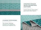 Teal Plaid Boho Mosaic Bedspread Coverlet 3 Piece Set V745-AC080914Q13U