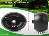 (6 Pack) Replacement 5" Mower Deck Wheels Kit, Compatible with MTD Cub Cadet 734-04155 Toro 112-0677 V1258-DP02-C-916
