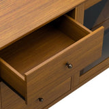 Artiss Buffet Sideboard Glass Doors - Oak FUR-T-SID-04-WD-ABC