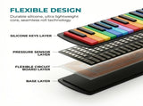 49-Key Rainbow Roll-Up Piano Silicone Waterproof Soft Keyboard, Foldable Portable, Music V1232-ZDGQ-49J-003