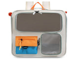 Orange and Grey Large Space Pet Carrier Backpack Foldable Cat Carrier Bag with Breathable Side V888-ELOSUNG52803