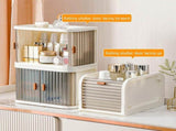 Storage with Lids, Stackable Collapsible Desktop Plastic Storage Box, Multifunctional Storage V1192-AZ-W-29323