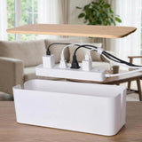 2 Pack Cable Management Box - Cord Organizer Box with Wooden Lid for Tv Wires, Power Strips, Router, V1370-AZ4-15718