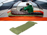 Camping Sleeping Pad Mat Foot Press Inflatable Cushion Mattress for Tent Hiking TravelMilitary Green V1294-YM0718-3117200188113