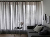 Sheer Voile Curtains 548cm wide 230cm Drop+30 Hooks Pinch Pleat New, Black V702-CNA5-2-1 BLK