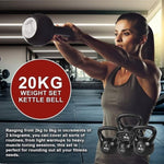 4pcs Exercise Kettle Bell Weight Set 20KG V63-799357