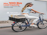 Rear Bike Basket, Medium Bicycle Basket with Cargo Net, Liner & Waterproof Cover, Heavy Duty Bike V952-CKHXJSGZYNCBKTWSAV0