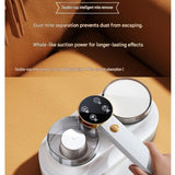 White Handheld Cordless Dust Mite Vacuum Cleaner LED Sanitizing Mattress Cleaner Dual Cup Separation V888-ELOSUNG53523