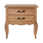 Bali Bedside Table 2 Drawers Storage Cabinet Shelf Side End Tables Oak V315-VHNB-ESTE-03