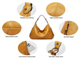 Women's Soft Leather Tote Bags 3pcs Fashion Handbag Wallet Shoulder Purse Set V1263-JX-3528