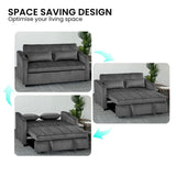 Sarantino Fenton Velvet 2-Seater Sofa Bed - Dark Grey SOFA-7007-VEL-DGY
